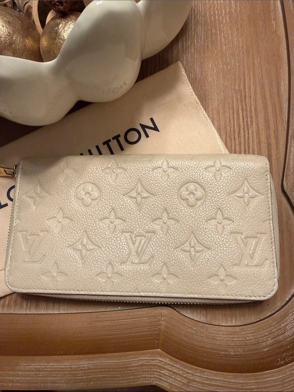 Louis Vuitton Empreinte Cream Wallet